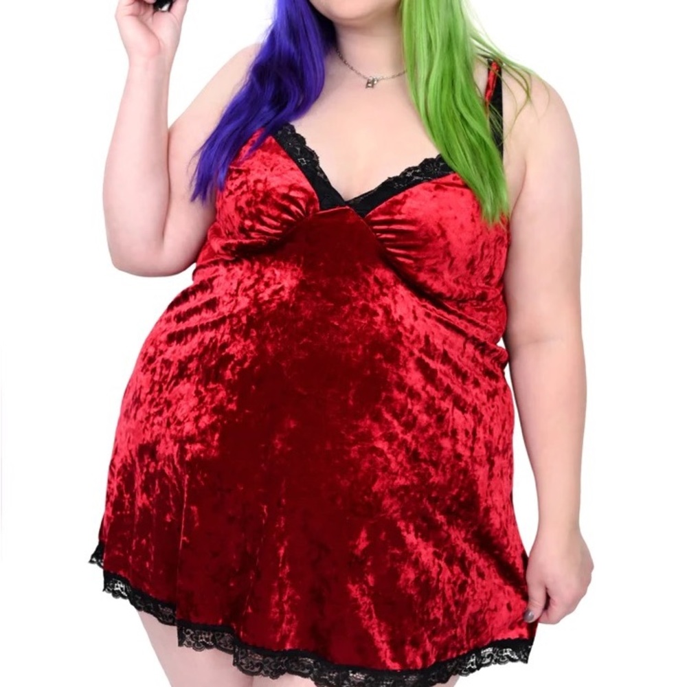 Foxblood slip dress plus size